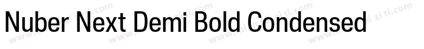 Nuber Next Demi Bold Condensed字体转换